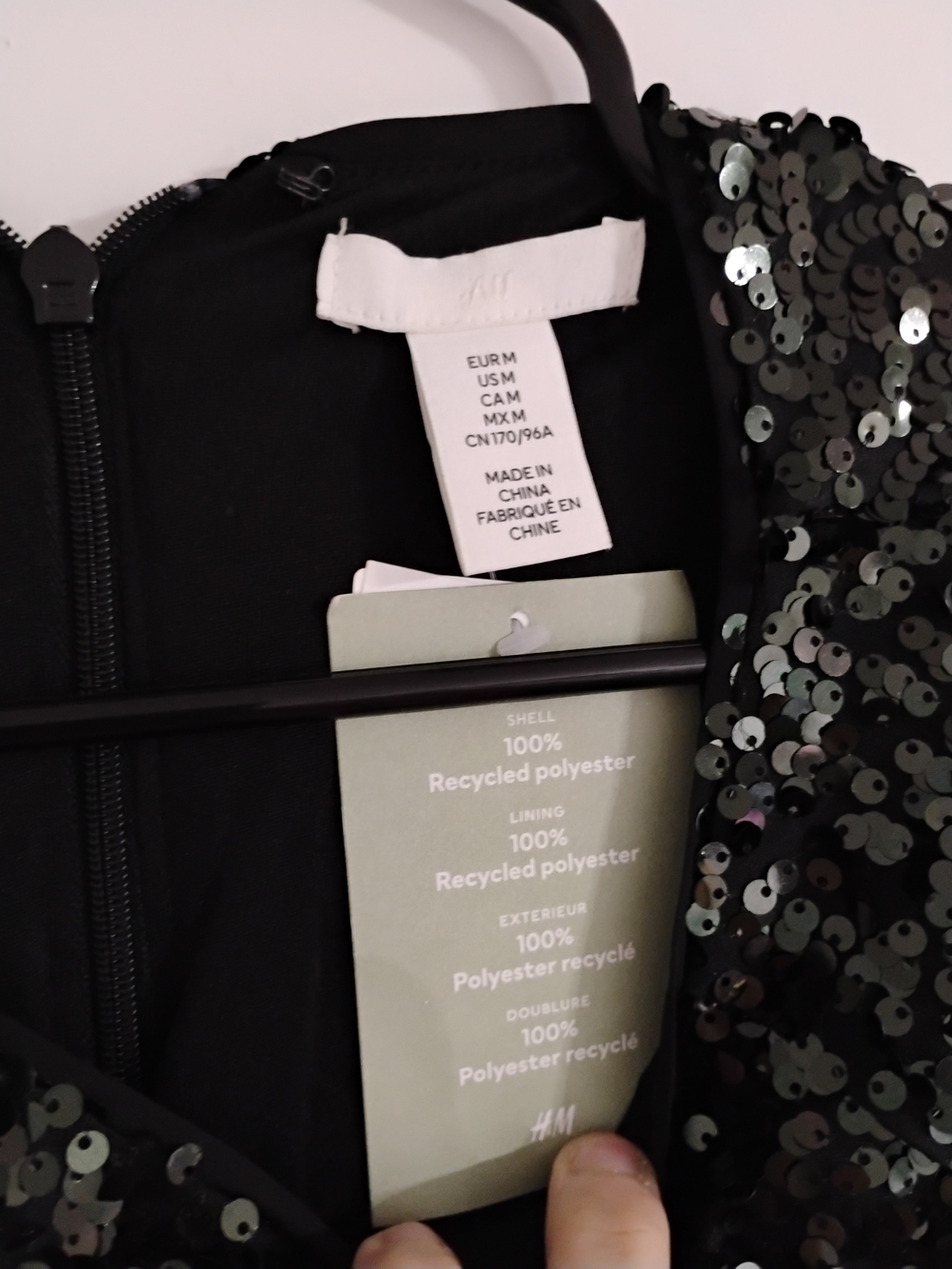 H&M Black Sequin Party Dress